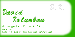 david kolumban business card
